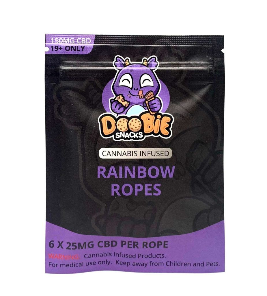 DOOBIE SNACKS CBD Candy Edible Rainbow Ropes Gummy