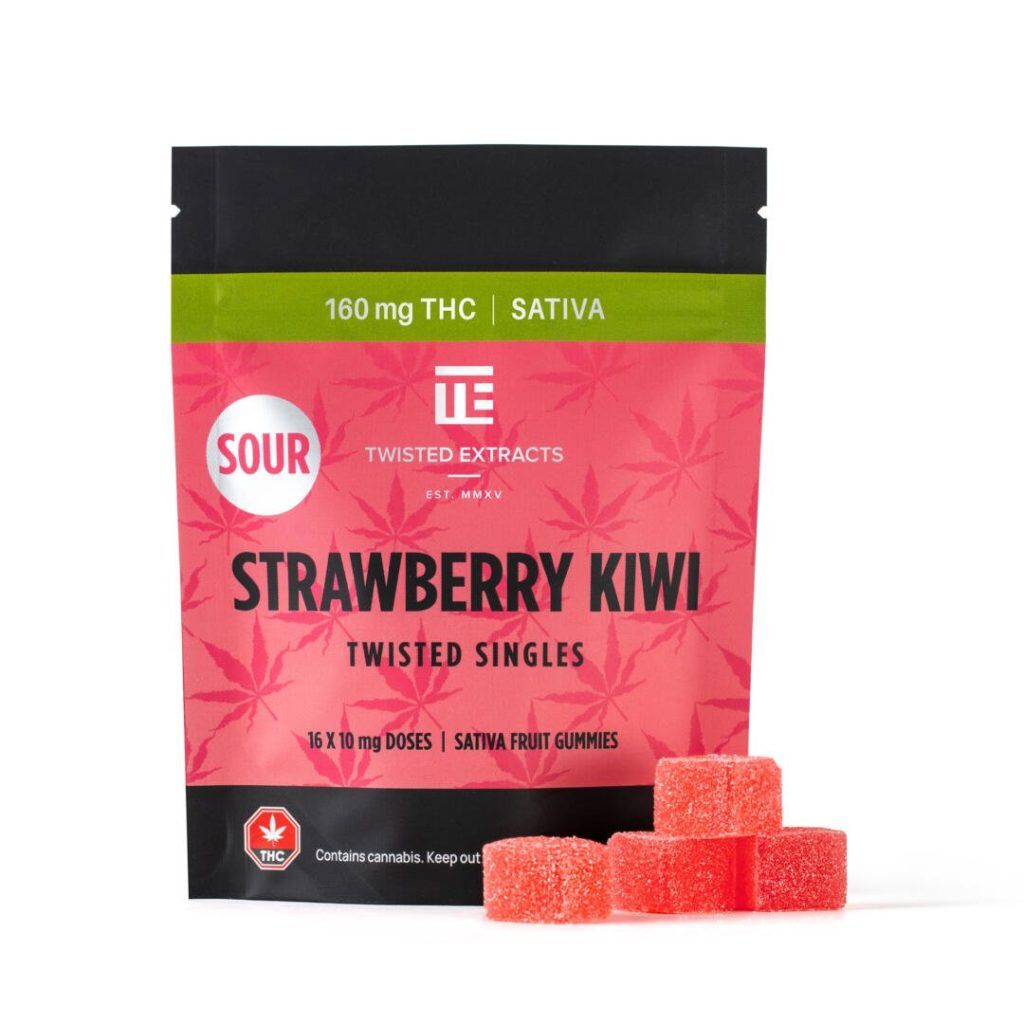 Twisted Extracts – Sour Strawberry Kiwi Singles 160mg Dosage