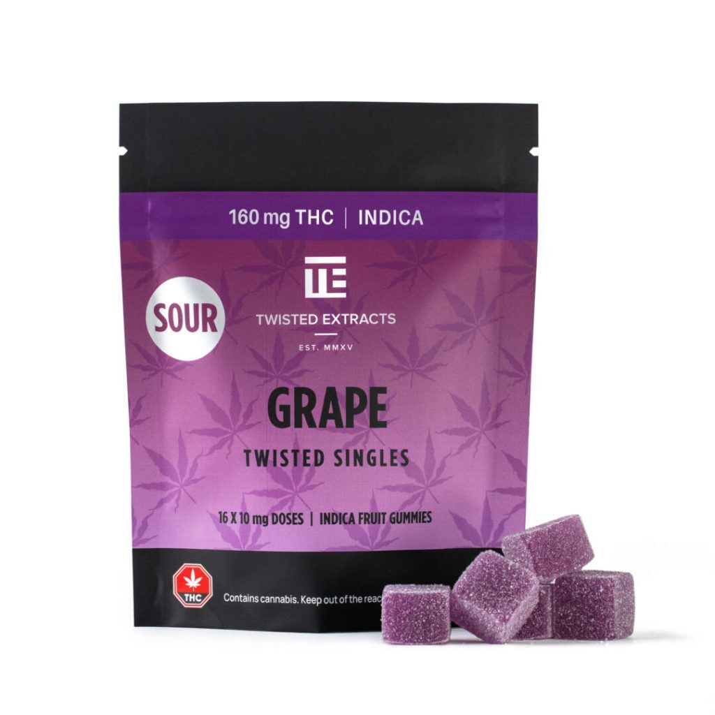 Twisted Extracts Sour Grape Singles 160mg dosage