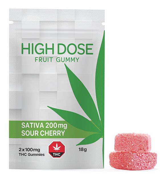 buy high dose thc sativa sour cherry 200mg