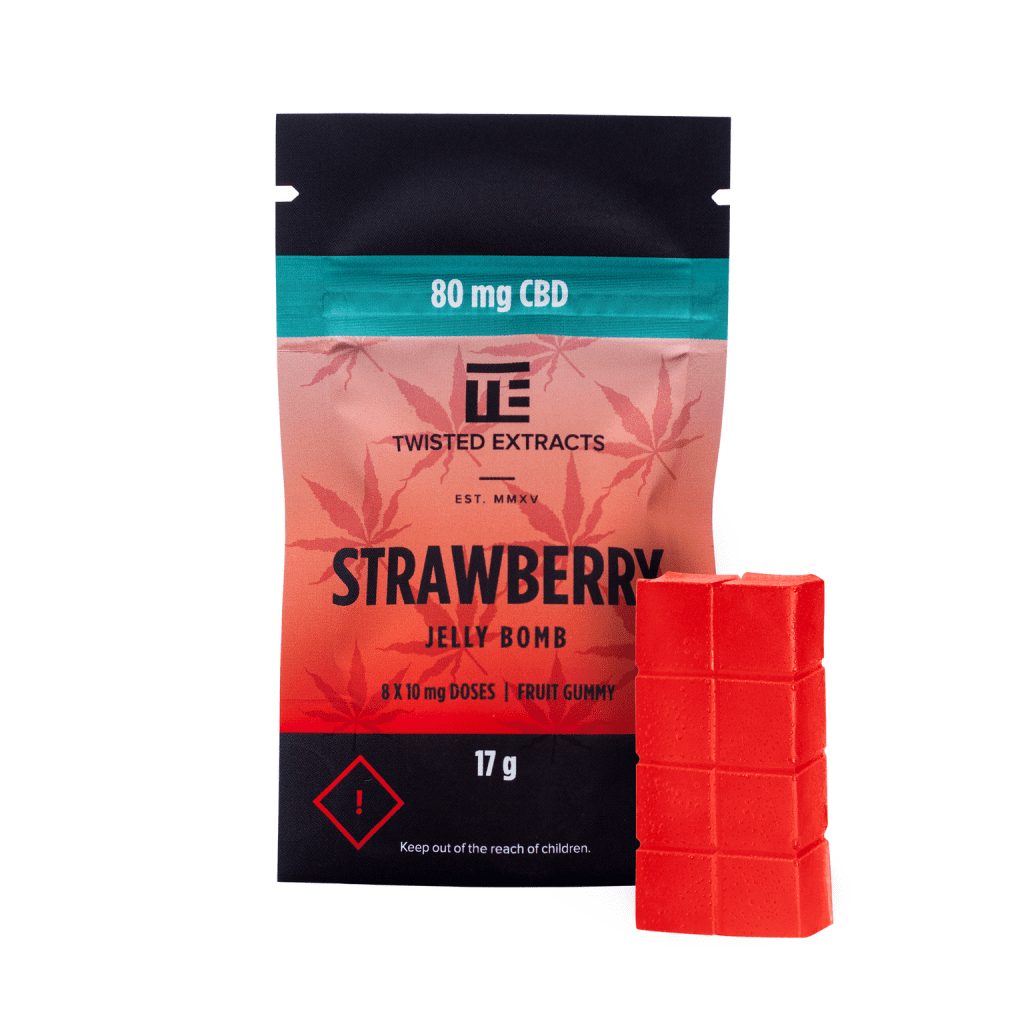 Buy Twisted Extracts Jelly Bombs 80mg CBD Strawberry Flavor