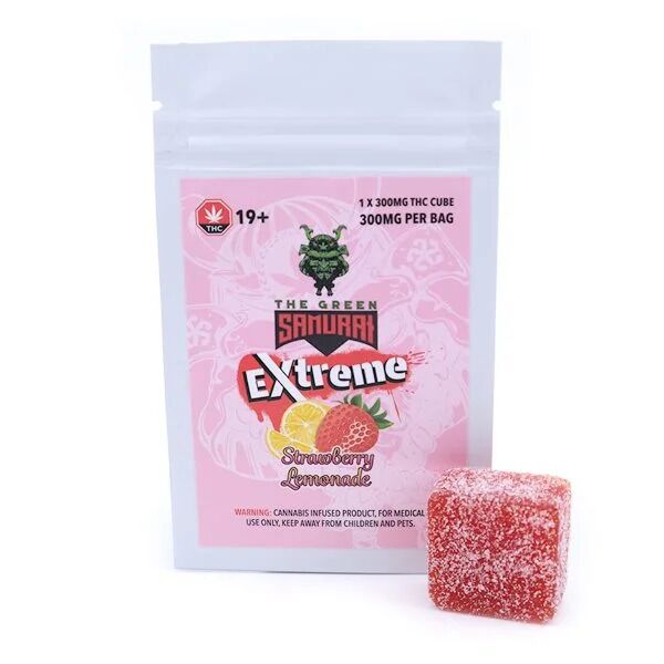 Green Samurai Extreme THC Cube (300mg) Strawberry Lemonde Flavor