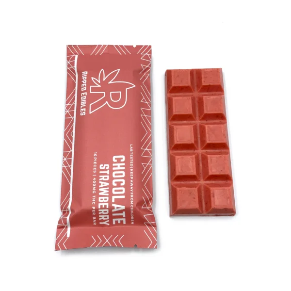 Ripped Edibles Strawberry Chocolate Bar