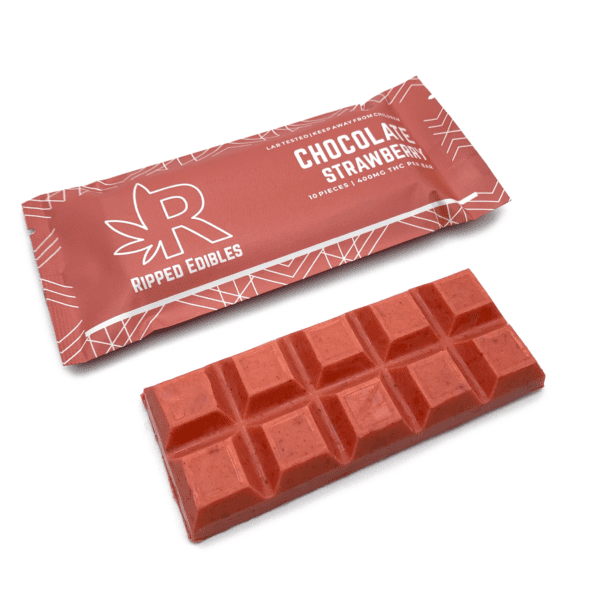 Ripped Edibles Strawberry Chocolate Bar