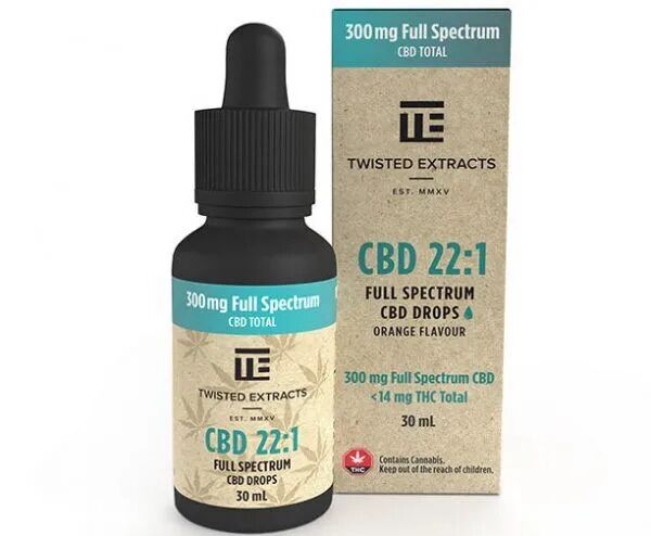 Twisted Extracts - CBD - 22: 1 Oil Drops Tincture