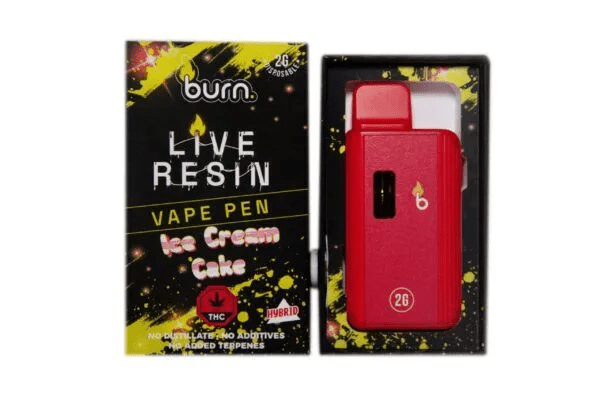 BURN – Live Resin Vape Pens (2g) - Ice Cream Cake