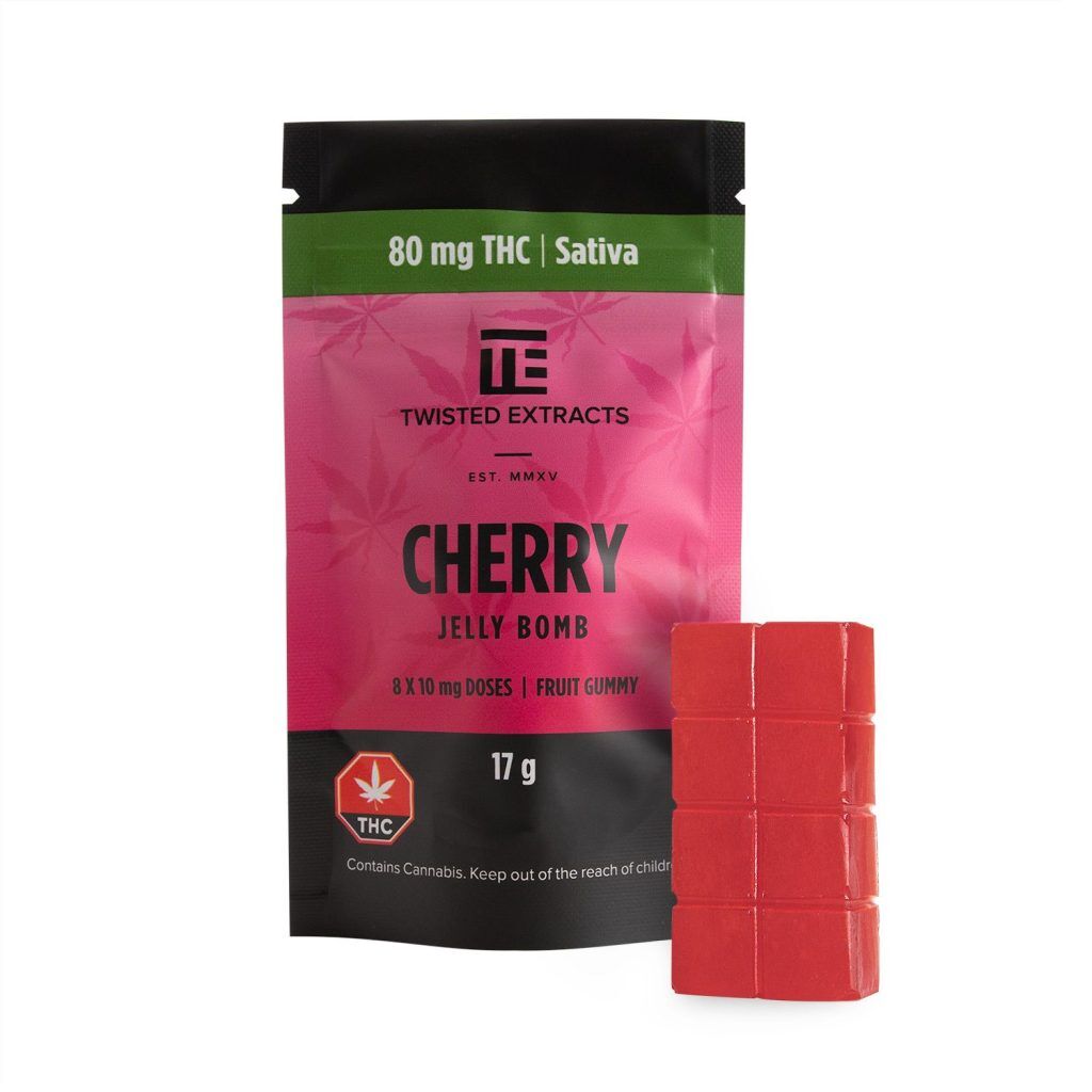 Twisted Extracts Sativa Jelly Bombs Cherry Flavor