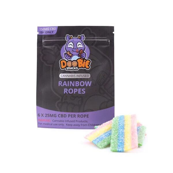 Doobie Snacks CBD Candy Edibles Rainbow Ropes