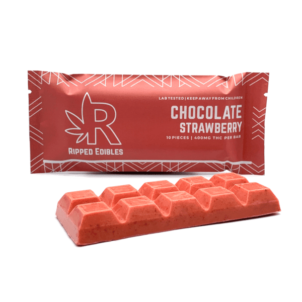 Ripped Edibles Strawberry Chocolate Bar