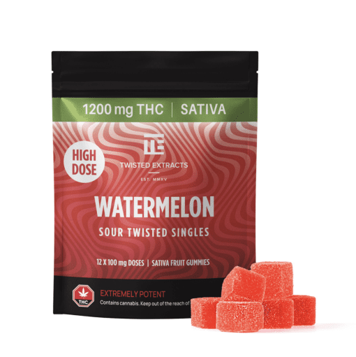 Twisted Extracts Sour Watermelon Singles1200mg Dosage